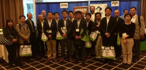 A group of grain buyers from Taiwan visit the Sorghum Checkoff (USCP) booth at the USGC Export Exchange in Seattle this week. Pictured with the group is Florentino Lopez (Exec. Dir., USCP), Bill Kubecka (Board Member, USCP), and Wayne Cleveland (Exec. Dir., TGSP).